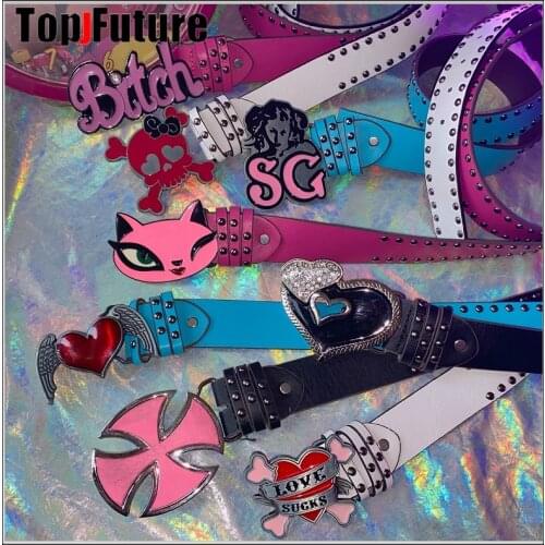 Women Girl decorat Gothic Lolita Punk Harajuku skull laziness belt waist belt Gpthic Lolita cosplay party belt gift