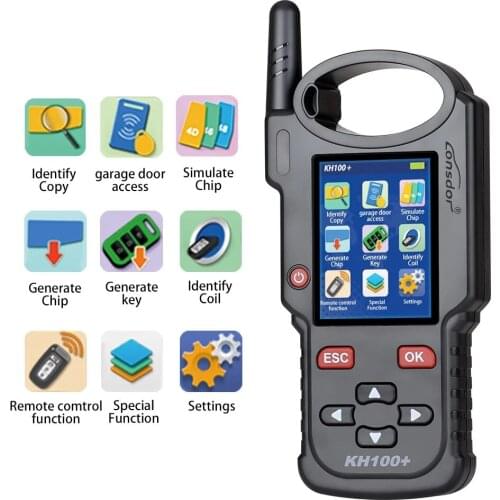 Lonsdor KH100+ Hand-Held Remote Programm*er Simulate/ Generate Chip/ Generate Remote/ Detect Remote Frequency & IMMO