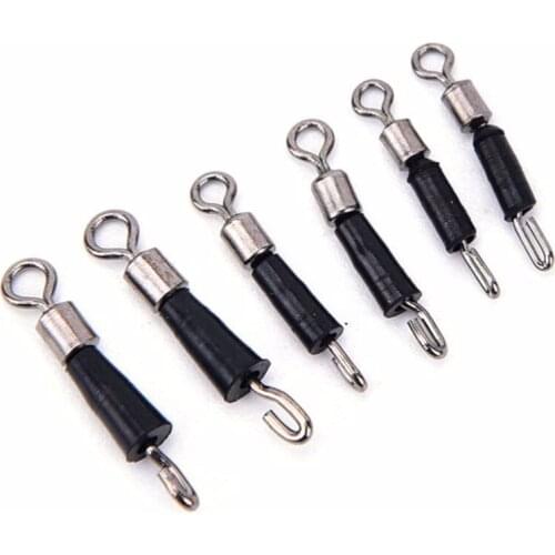 Ball Bearing Swivel Solid Rings quick fast link connector Fishing Hook 10pcs/pack