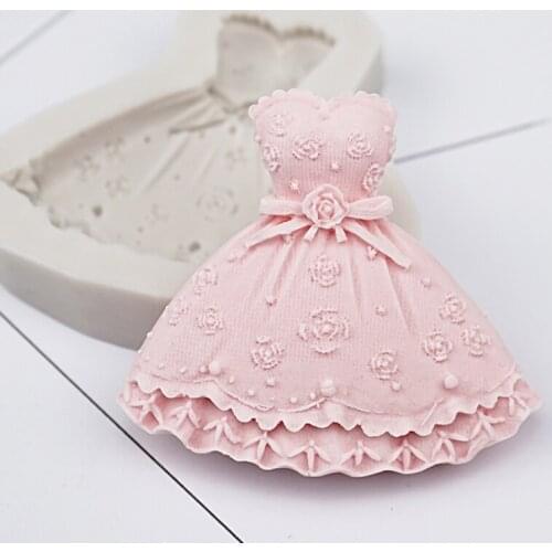 Princess Dress Silicone Mold Fondant Mould Cake Decorating Tools Chocolate Gumpaste Molds, Sugarcraft, Kitchen Gadgets