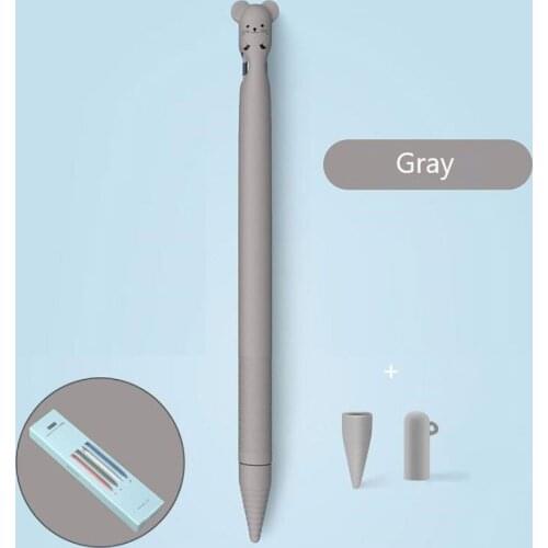 1pc Cute Animal Pattern Silicone Protective Pouch Cap Holder Case For ipad Pencil 1