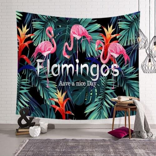 Decorative cloth hot sale flamingo hanging cloth casual bedroom decoration Nordic wall hanging tap88