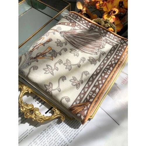 Light luxury gentle color! Stitching horse autumn winter silk wool big square scarf office scarf women shawl dual-use