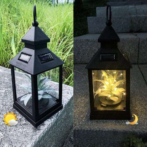 Garden Lights Outdoor Solar Lawn Light Decoration Hanging Fake Plant LED Lamp Pathway Fairy Lights Balcony Holiday Lighting