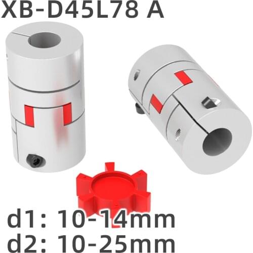 XB D45L78A Three Jaws Coupler Aluminium Plum Flexible Shaft Coupling Motor Connector CNC Flexible Couplings 8mm-25mm