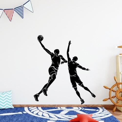 Cartoon basketball Vinyl Wallpaper Roll Furniture Decorative For Baby Kids Rooms Decor Decoration Accessories Murals