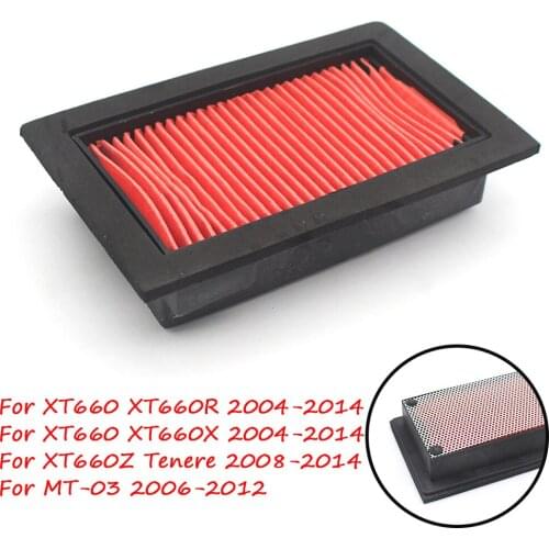 Motorcycle Air Intake Filter Cleaner Element Air Filter For Yamaha XT660 XT660R/X 2004-2014 XT660Z Tenere 2008-2014 MT03 06-12