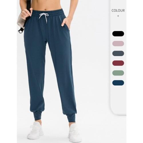 Womens 6 color Loose Fitness Beam Feet Running Sweatpants Casual Pocket Stretch Yoga Trousers Fall 2021 Women Clothing