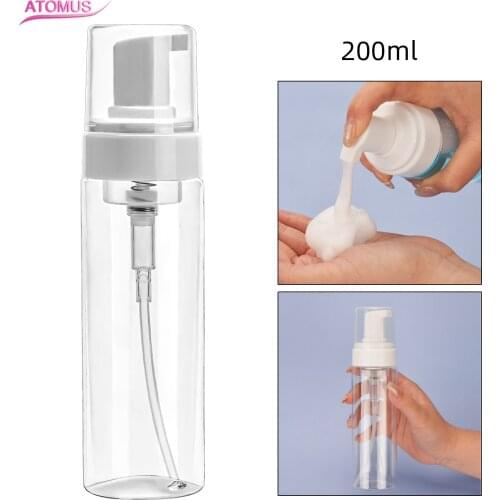 2pcs 200ML Reusable Refillable Plastic Foam Dispenser Portable for Travel Liquid Container Spray Bottle Make Tool