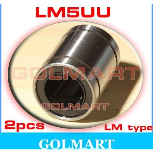 2pcs Linear Bearings New Precision LM5UU Bearing 5*10*15mm Linear Motion Bush Bushing for 5mm shaft rail