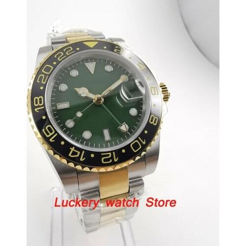 40mm no logo green dial Luminous saphire glass;black Ceramic Bezel SUB Automatic movement mens watch-BA41