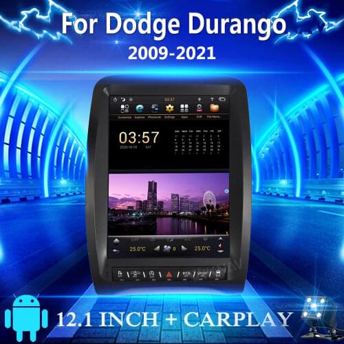 4G 128G Android 9.0 For Dodge durango Tesla style Vertical screen Car GPS Navigation Stereo Multimedia Player Radio Stereo GPS