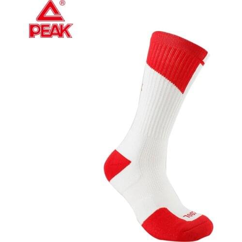 PEAK Basketball Socks Bicycle Socks Mens Sports Socks Breathable Road Bike Socks Outdoor Sports Racing Socks Professional Brand