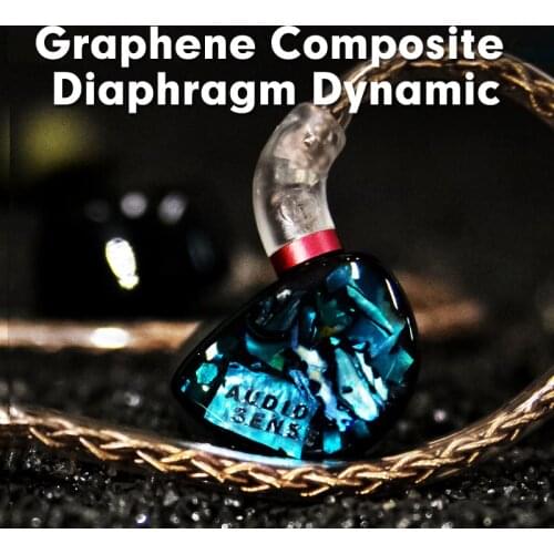 AUDIOSENSE AQ0 Graphene Composite Diaphragm Dynamic Earphone IEMs with Detachable MMCX Cable 3D Printing Resin Shell