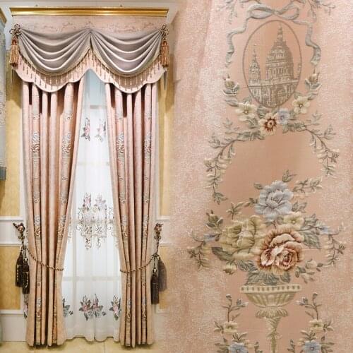 European style warm wedding room French relief bedroom curtain luxurious atmosphere luxurious living room European curtain cloth