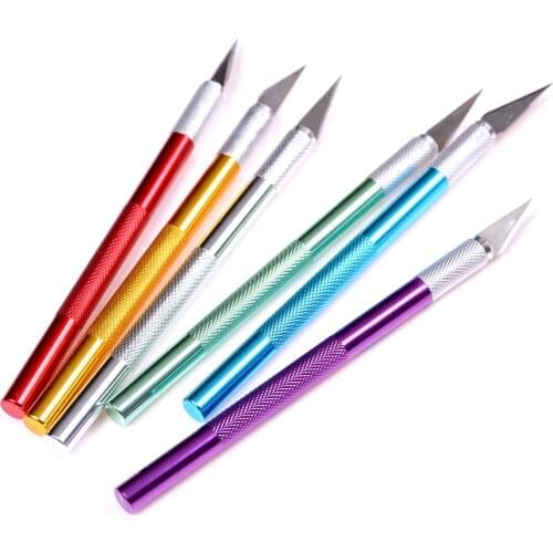 Art Knifes Wood Carving Tools Razor Hobby Leather Fruit Food Craft Sculpture Engraving Scalpel DIY Cutting PCB Repair 6 Colors