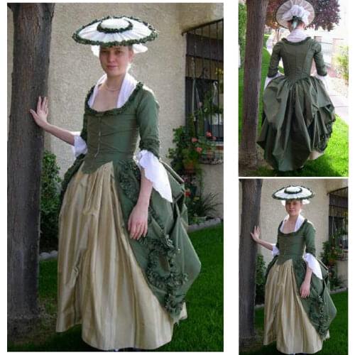 Historical Civil War Southern Belle Gown evening Dress/Victorian Lolita dresses/scarlett dress US6-26 SC-892