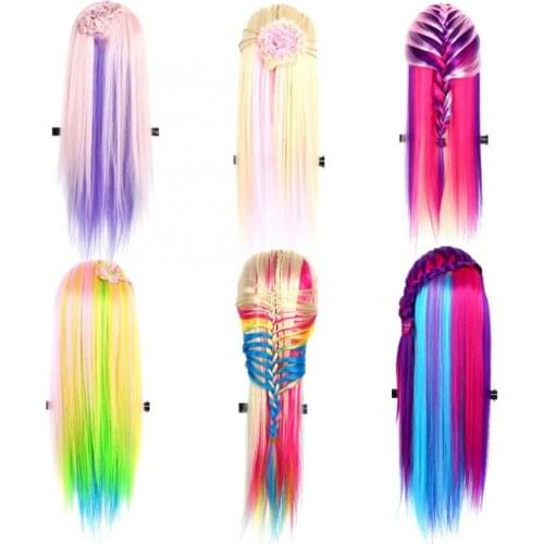 Mannequin For Hairstyles 26'' Colorful Salon Hairdressing Hair Training Practice Mannequin Model Head With One Free Comb Hair