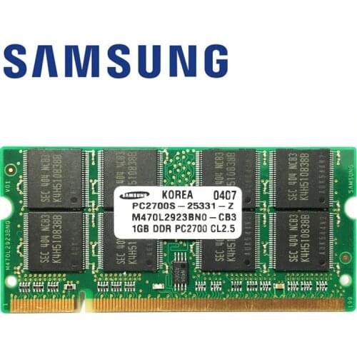 Samsung notebook DDR ddr1 1GB 512M 333MHz pc-2700 pc-2700s 1G memory laptop RAM 200pin sodimm 333mhz Module 2700 S