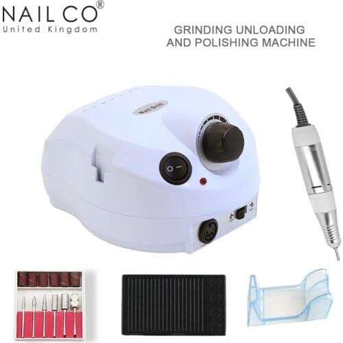 NAILCO Professional Efficient 15w 35000RPM White Grinding Unloading And Polishing Machine For Nail File Nail Drill Bit Tool