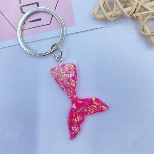 New pendant Mermaid Ji keychain colorful sequined fishtail jewelry