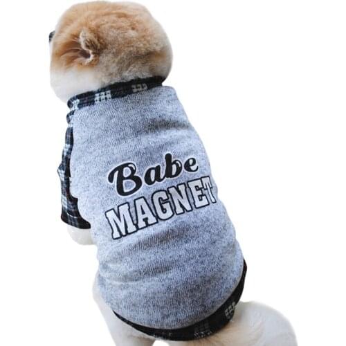 2020 Pet clothes Autumn Winter Costume Top Short Sleeve Warm Fleece Sweater For Small Medium Dogs