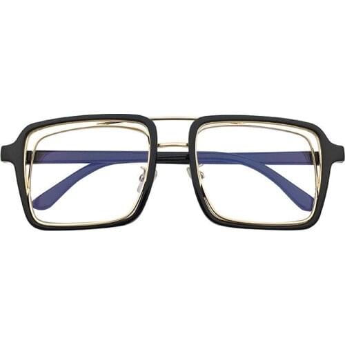 Black Square Men Optical Frame Blue Light Blocking Glasses Women Prescription Glasses Retro Oversize Moypia Computer Eyeglasse