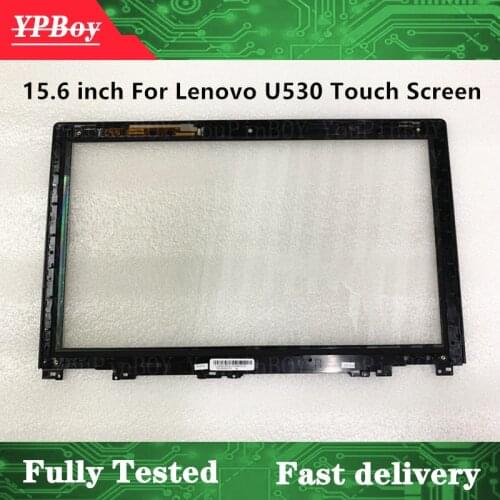 Original 15.6" For Lenovo Ideapad U530 Touch Screen With frame Touch Digitizer Glass Lens Sensor 20289 69.15107.G02 I156FGT05.0