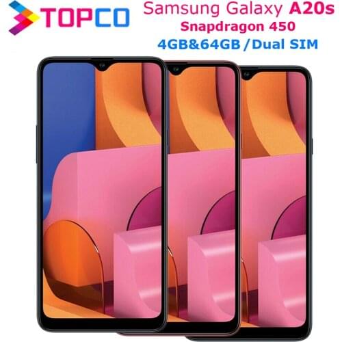 Samsung Galaxy A20s A2070 Original Mobile Phone Dual SIM Octa Core 6.5" Triple Camera 4GB RAM 64GB ROM 4000mAh