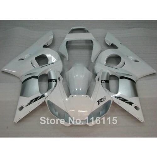 Fit for YAMAHA R6 fairing kit 1998 1999 2000 2001 2002 white silver YZF R6 fairings set 98 99 00 01 02 full kits #3213