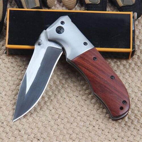 Hot Pocket Knife Hunting Knife 5Cr Stainless Steel Blade Wood Handle Folding Blade Tactical Knives Survival Camping Knife Tools