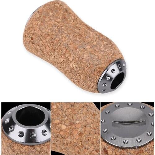 Replacement for Baitcast/Daiwa Handle Knob Wooden Knob Fishing Tackle Accessories DIY metal sleeve soft glue sawdust handgrip