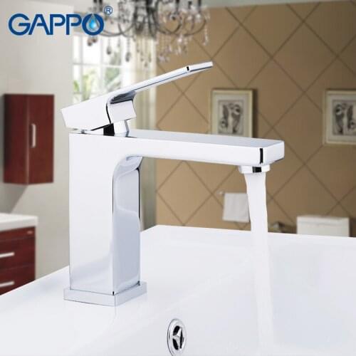 GAPPO Basin Faucet Mixer Washbasin Faucet Sink Water Taps Deck Mounted Faucet Waterfull Polished Cuba Banheiro