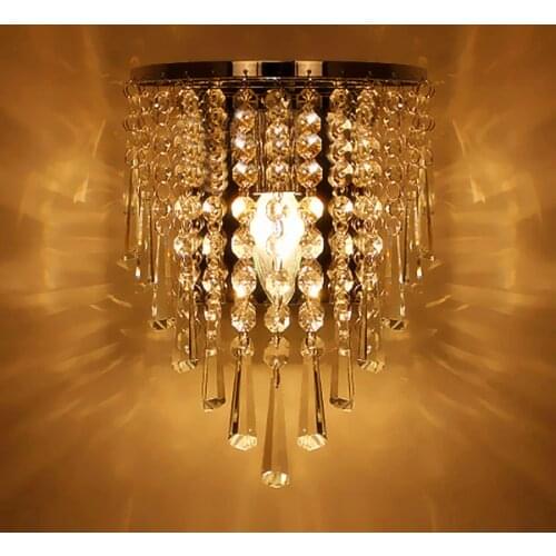 Modern Crystal Chandelier Wall Light Lighting Fixture E14 LED wall Lights led wall lamps