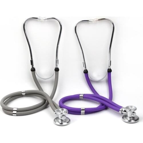 High Quality Medical Professional Double-head Double Tube Cardiology Stethoscope Device EMT Student Doctor Clinical Stethoscope