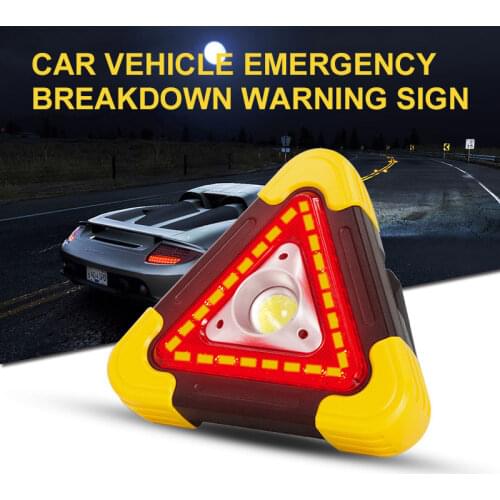 Led Triangle Warning Sign Triangle Car LED Work light Safety Emergenc Flashing Strobe light luz de emergencia para coche