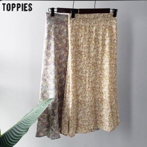 Toppies summer skirts womens high waist skirts floral printing mori girls clothes 2021 fashion streetwear