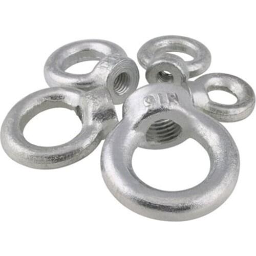 1Pcs M6 M8 M10 M12 M16 Carbon steel Galvanized round eye bolt nut toroidal ring nuts Plating zinc