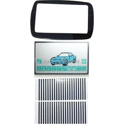 10 PCS/lot A9 Flexible cable A9 LCD display+ keychain Glass Cover for Starline A9 A8 lcd Remote Control Key Chain Zebra Stripes