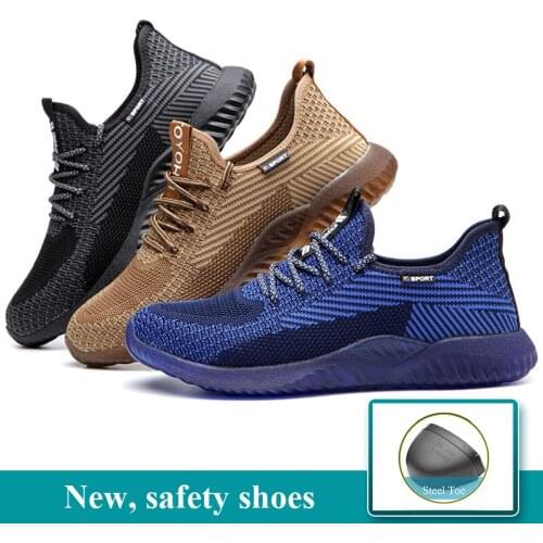 2019 Autumn Steel Toe Work Safety Shoes for Men Anti-smashing Security Boots Man Breathable Light Industrial Casual Work Shoes