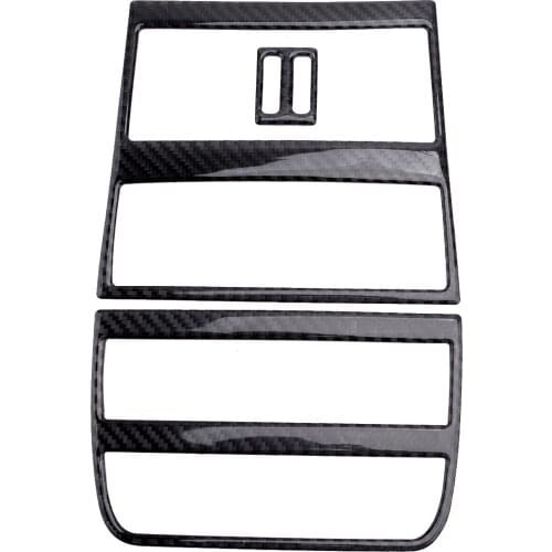 3Pcs Rear Air Vent Outlet Trim Cover Moulding Carbon Fiber Fit for BMW 5 Series F10 2011 2012 2013 2014 2015 2016 2017