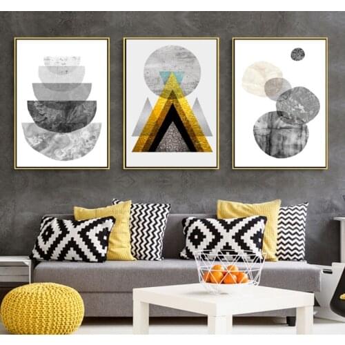 Abstract Geometric Pattern Paintings Decoration for Living Room Wall Art Canvas Pictures No Framed 3 Pieces