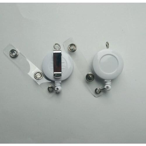 Free shipping 1000pcs/lot customized logo badge reel; promotional retractable plastic badge holder; belt clip BR26