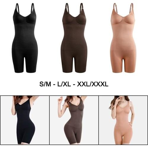 Seamless Full Body Shaper Womens Shapewear Firm Tummy Control Butt Lifter Thigh Slimmer All in One Bodysuit