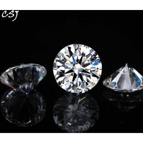 CSJ 3mmTo 11mm DF Color Round Brilliant Cut Moissanite Loose Gemstone Lab Diamonds For Engagement Rings High Quality