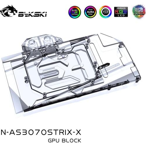 Bykski N-AS3070STRIX-X water cooling Radiator GPU cooler video Graphics Card Water Block for ASUS ROG STRIX RTX3070 RTX 3060