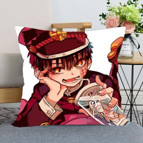 Jibaku Shounen Hanako Kun Pillow Case For Home Decorative Pillows Cover Square Zippered Satin Fabric PillowCases 40X40,45X45cm