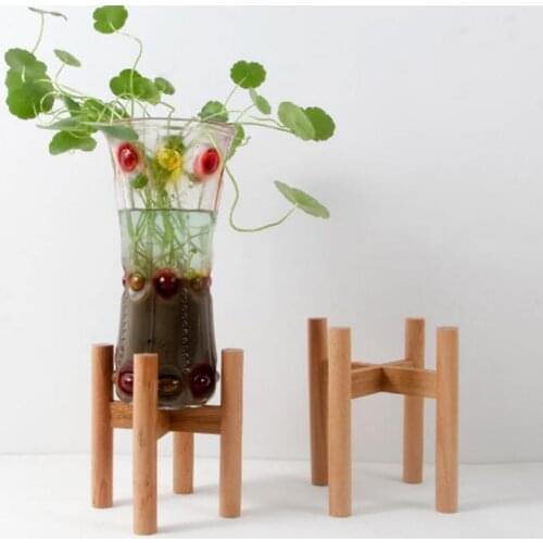 Wooden Home Plant Tray Flower Pot Bonsai Rack Strong Standing Bonsai Holder Stand Shelf Flower Pot Holder Home Decor Supplies