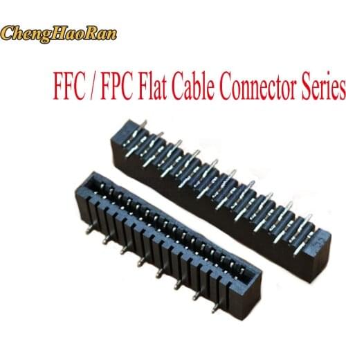 FPC FFC Cable connector socket pitch 1.0mm 4/5/6/7/8/9/10/11/12/13/14/15/26/28/30/31/32P double contact vertical straight 1.0 mm