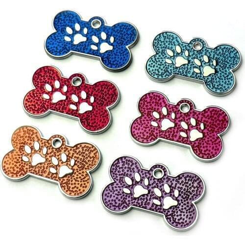 New Bone Identity Card 20pcs Personalized Dog ID Tags Supplies Customized Laser Cat Puppy Name Phone Pet ID Tags Dog Accessories